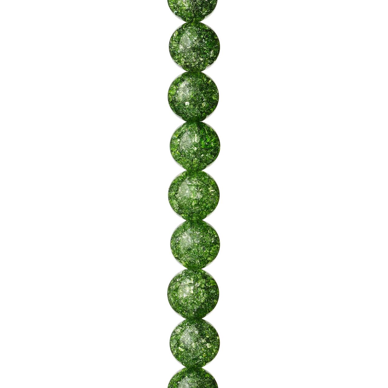 12 Packs: 19 ct. (228 total) Green Crackled Quartz Round Beads, 10mm by Bead Landing™